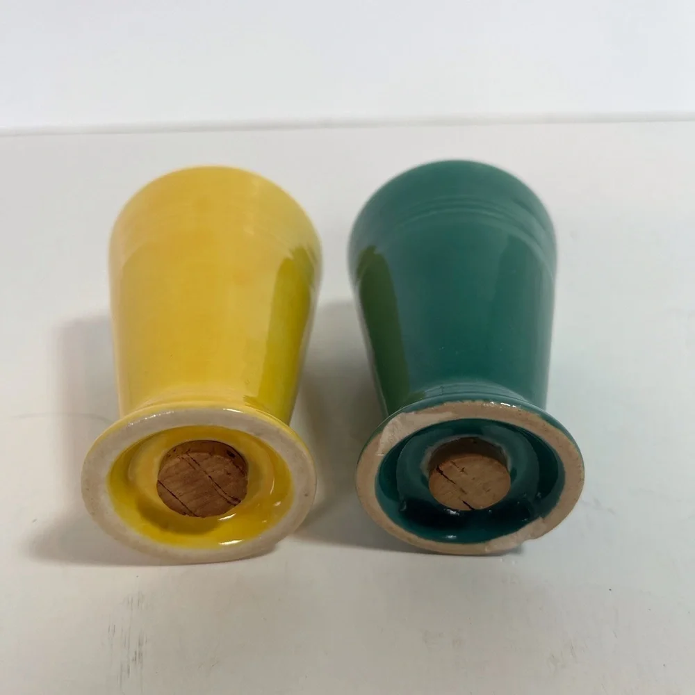 Vintage Homer Laughlin Harlequin Pottery Salt and Pepper Shakers